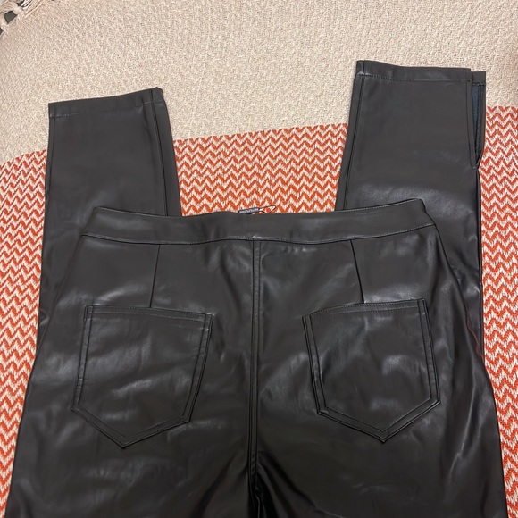 PLT Black Feaux Leather Pants - Picture 4 of 5
